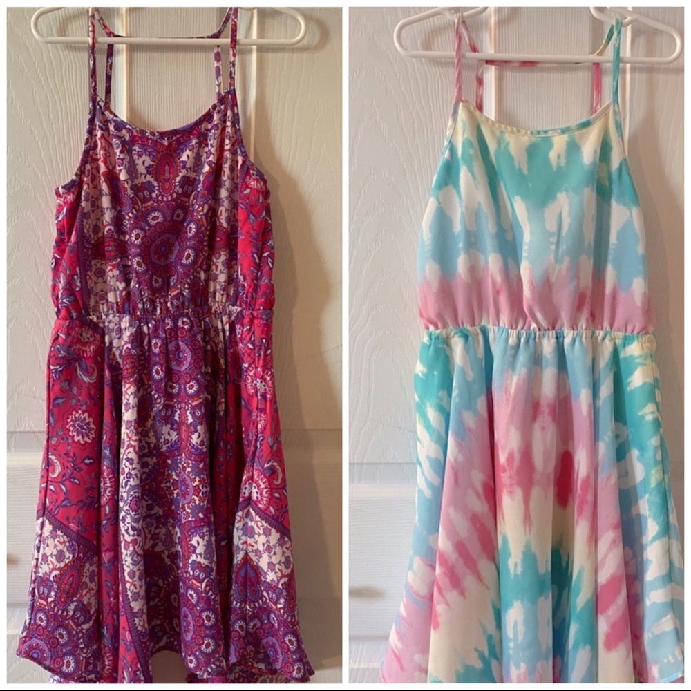 Children’s Place TieDye Sheer Girls Sleeveless Dresses 7/8